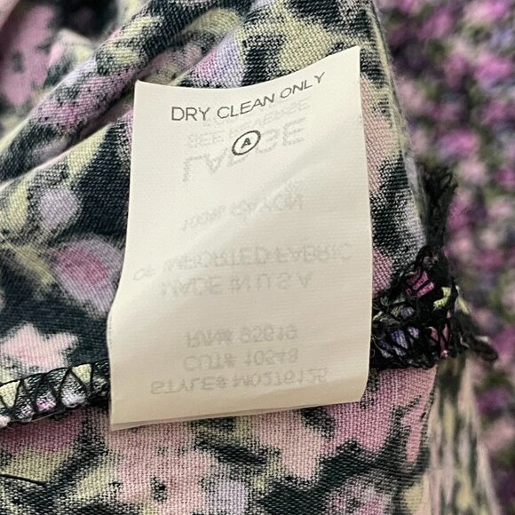 Vintage 90s Floral Dress Deadstock Black Purple Sleeveless Size Large Women Maxi - Picture 9 of 13